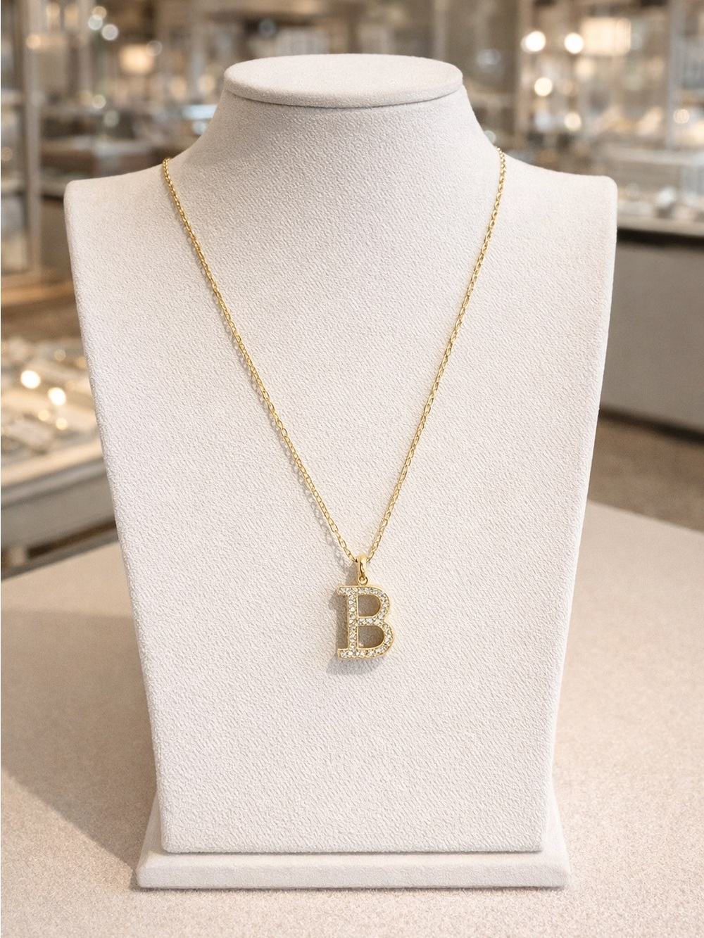 Forever 21 Gold Initial B Pendant Necklace